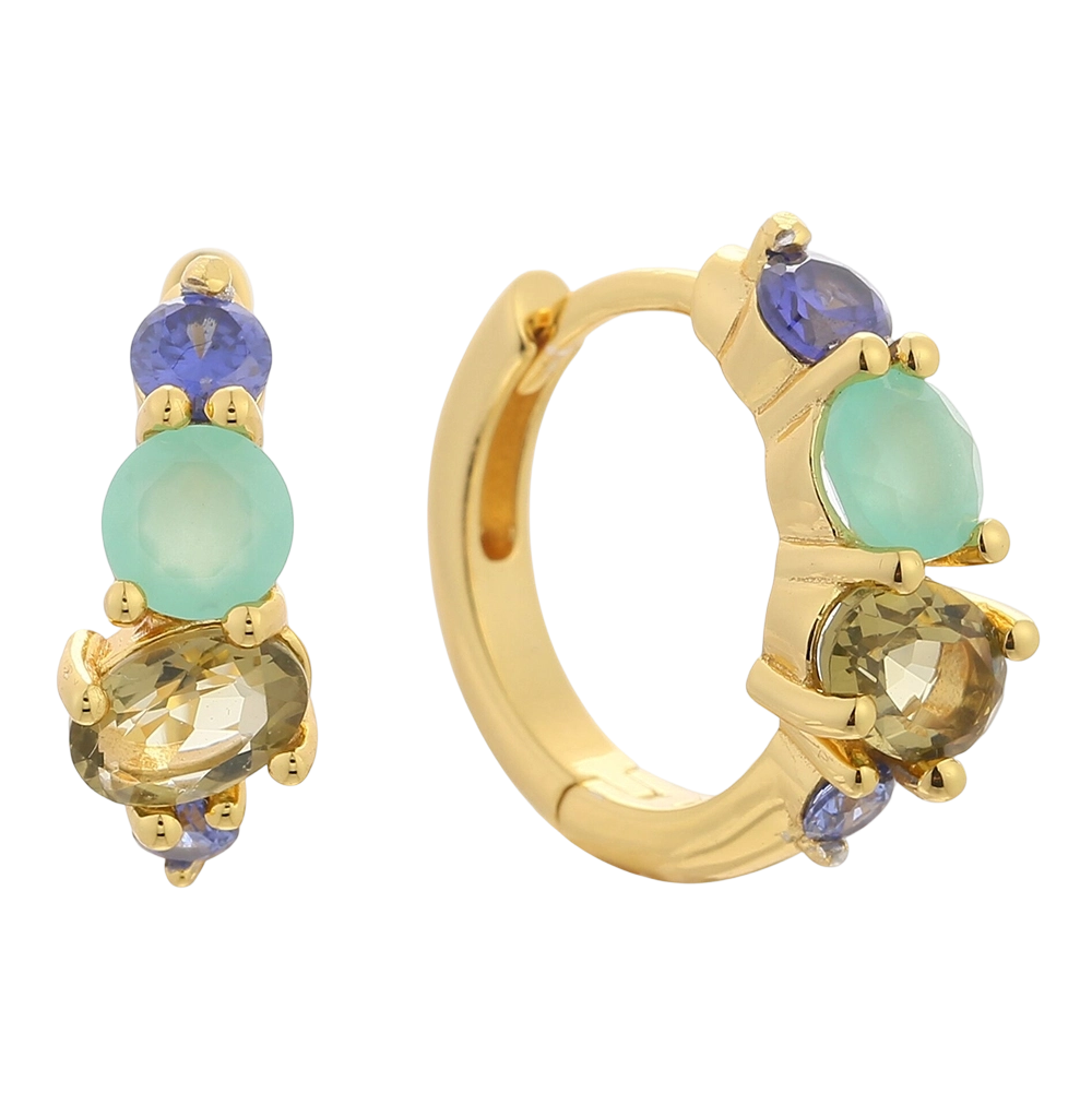 E08543-239 Сережка зі срібла 925 проби з кристалами CZ