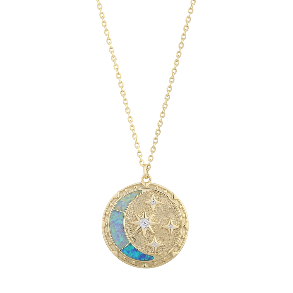 PLN03303 Намисто з опалом та сріблом 925 проби