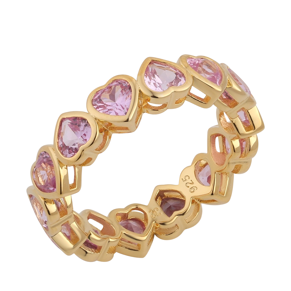 R03230 Срібне кільце 925 проби з кристалами