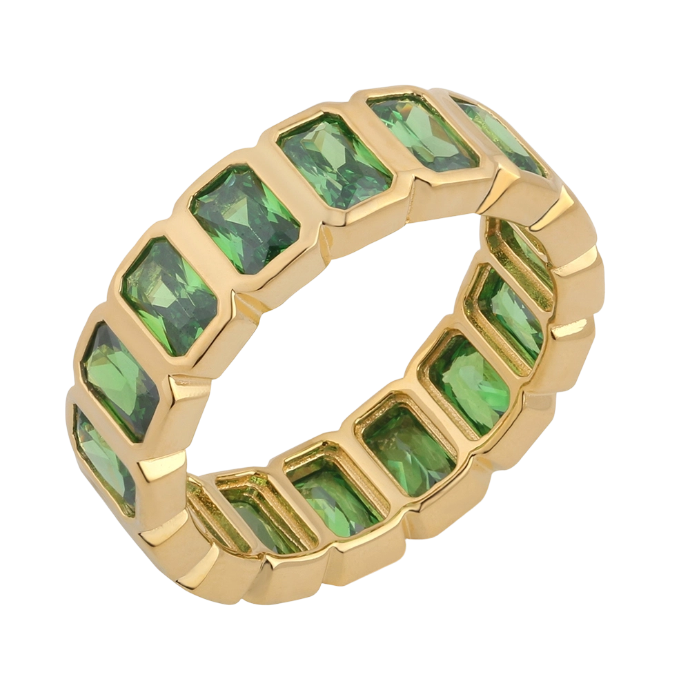 R03939 Срібне кільце 925 проби з кристалами