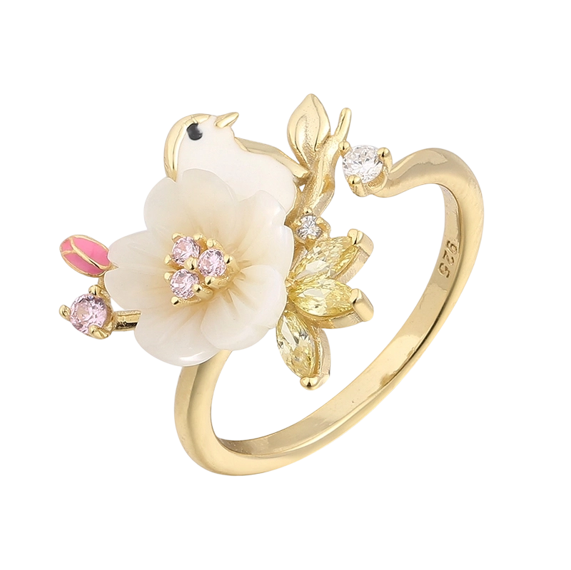 YR02679 Срібне кільце MOP зі срібла 925 проби